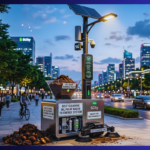 self cleaning streetlight oil palm waste