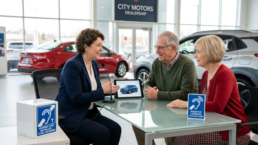 car dealership with hearing loop